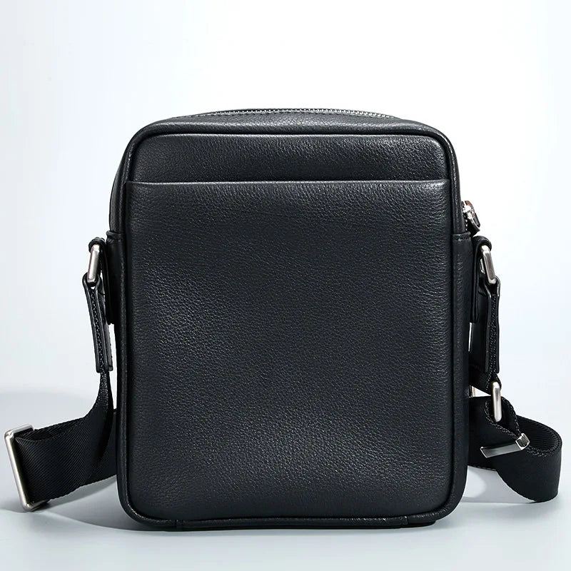 Crossbody-veske I Ekte Skinn For Menn - Svart