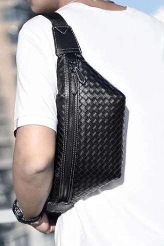 Designer Midjevesker For Menn Weave Chest Pack Casual Fanny Money Phone Bag Luksus Skulderbelteveske