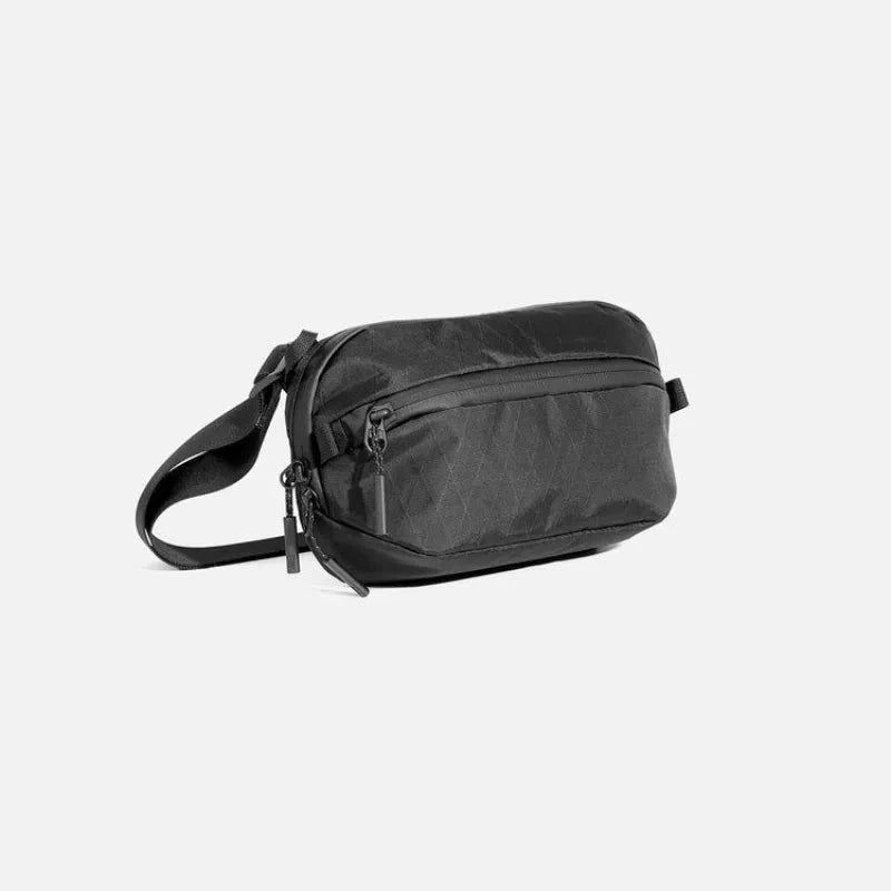 Funksjonell Vanntett Casual Chest Bag Enkel Skulder Crossbody Bag - Svart