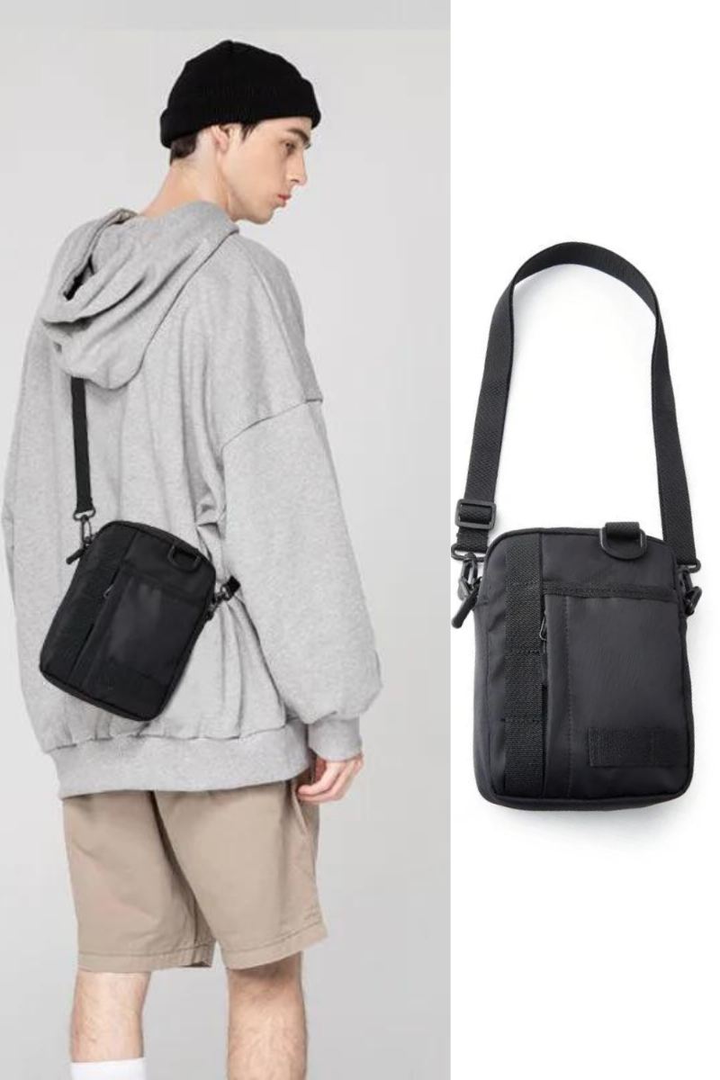 Menn Bag One Shoulder Mini Håndveske Oxford Klut Liten Lett Messenger Bag