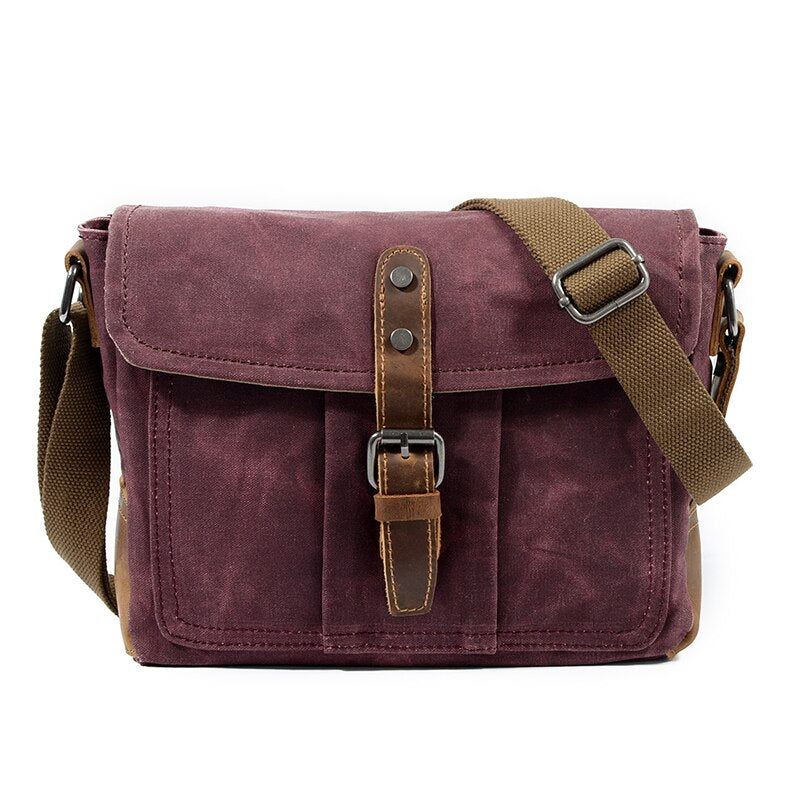 Menn Crossbody-vesker Mannlig Høykvalitets Vintage Skulderveske Casual Solid Messenger Bag Vanntette Vesker - Grågrønn