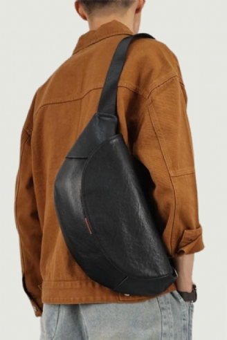 Menn Ekte Skinnveske Crossbody-veske For Mannlige Reiseslynge Brystpakker Messenger-vesker