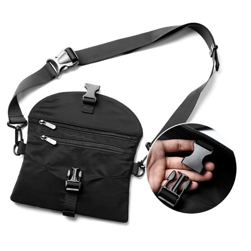 Menn Messenger Bag Oxford Crossbody Bags Male Business Soft Håndvesker Mini Hand Bag - Svart