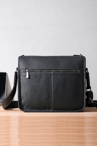 Messenger-vesker I Ekte Skinn For Menn Business Crossbody-vesker Skinnvesker