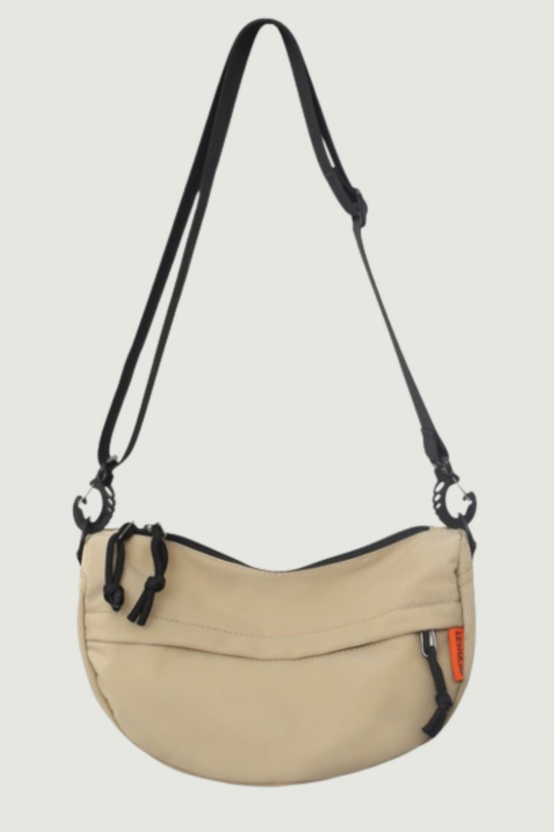 Solid Crossbody-veske For Menn Vanntett Nylonstoff Enkeltskuldervesker Multifunksjon Studentvesker Med Stor Kapasitet