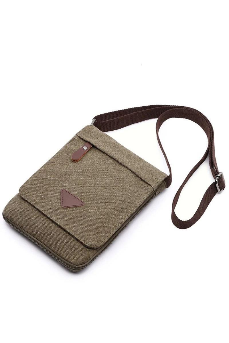 Solid Messenger Sterkt Stoff Vintage Style Crossbody-vesker