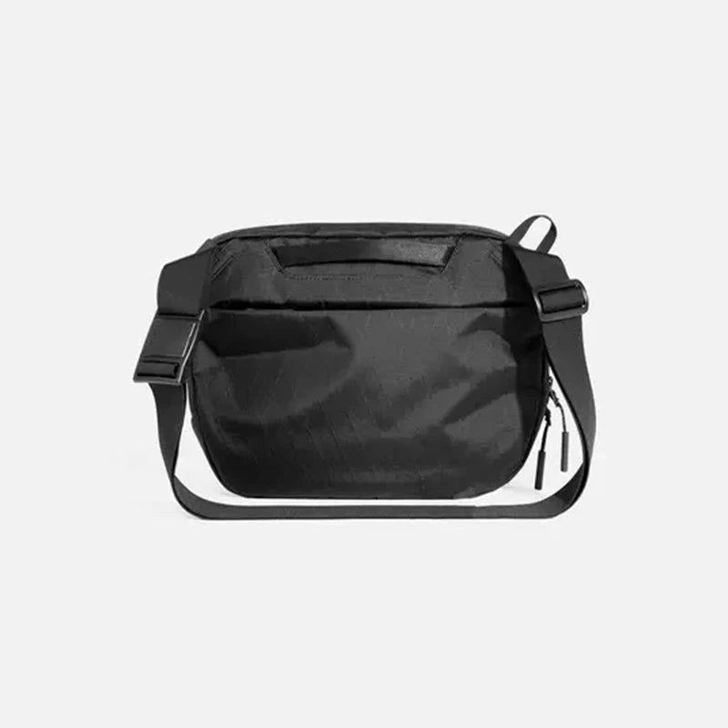 Unisex One Shoulder Crossbody Bag Midjeveske Brystveske - Svart