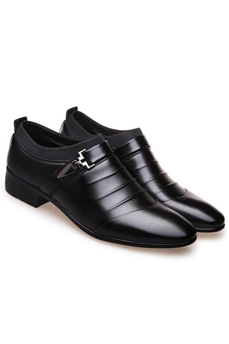 Britiske Menn Business Slip On Leather Shoes Myk Formell Dress Sko For Mannlige