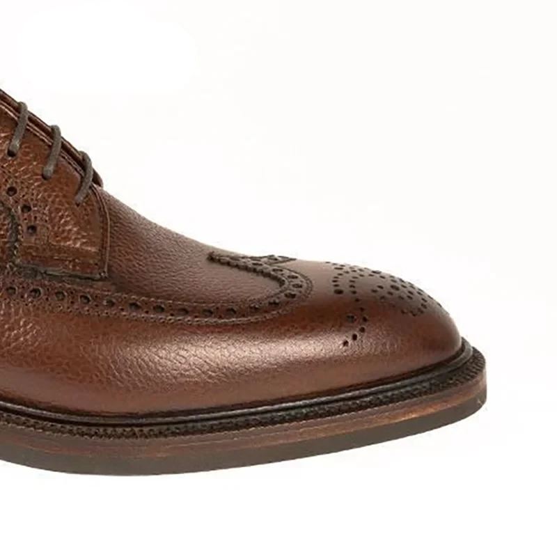 Derby Brogue Brudgom Designerkjole Beste Menn Sko Ekte Skinn Originale Håndlagde Forretningssko For - Brun