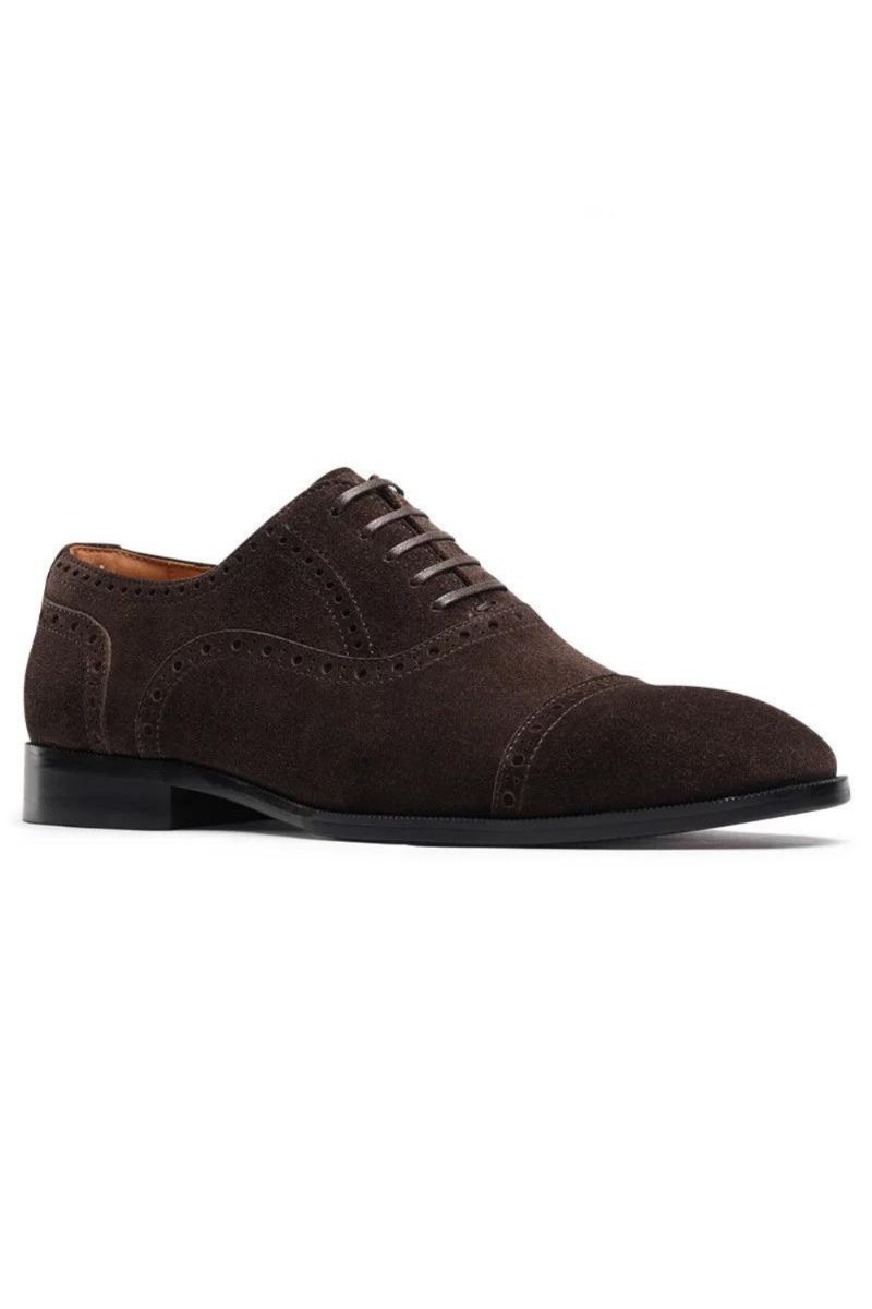 Menn Brogues Brune Utskårne Snøringer Casual Classic Dress Sko