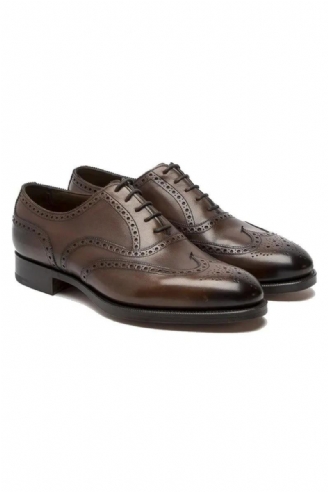 Oxford Brogue Style Brudekjole Formell Beste Sko Kontor Brudgom Håndlaget Business Designer Man Sko