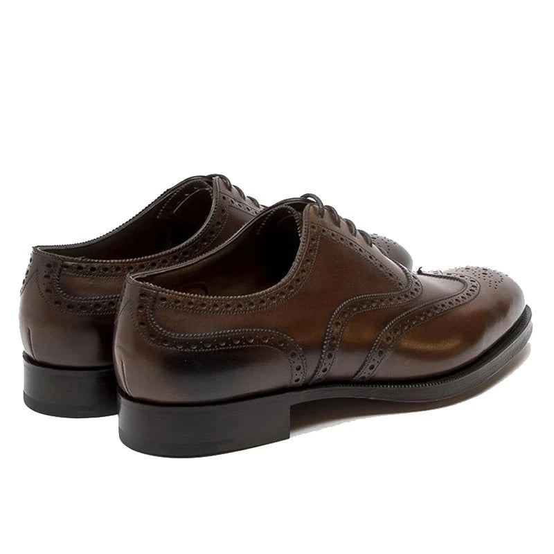 Oxford Brogue Style Brudekjole Formell Beste Sko Kontor Brudgom Håndlaget Business Designer Man Sko - Brun