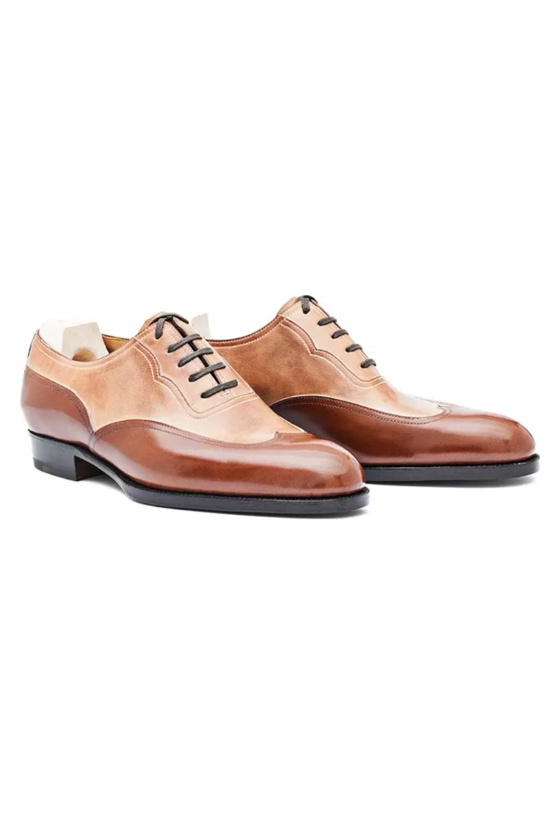 Oxford Dress Best Menn Shoes Office Original Ekte Skinn Business Shoe Designer Håndlagde Sko