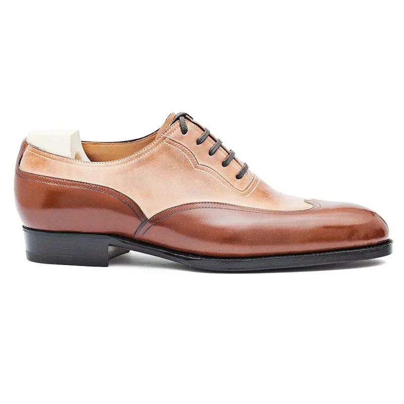 Oxford Dress Best Menn Shoes Office Original Ekte Skinn Business Shoe Designer Håndlagde Sko - Brun