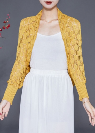 Elegant Gul Oversized Hollow Out Knit Cardigan Fall