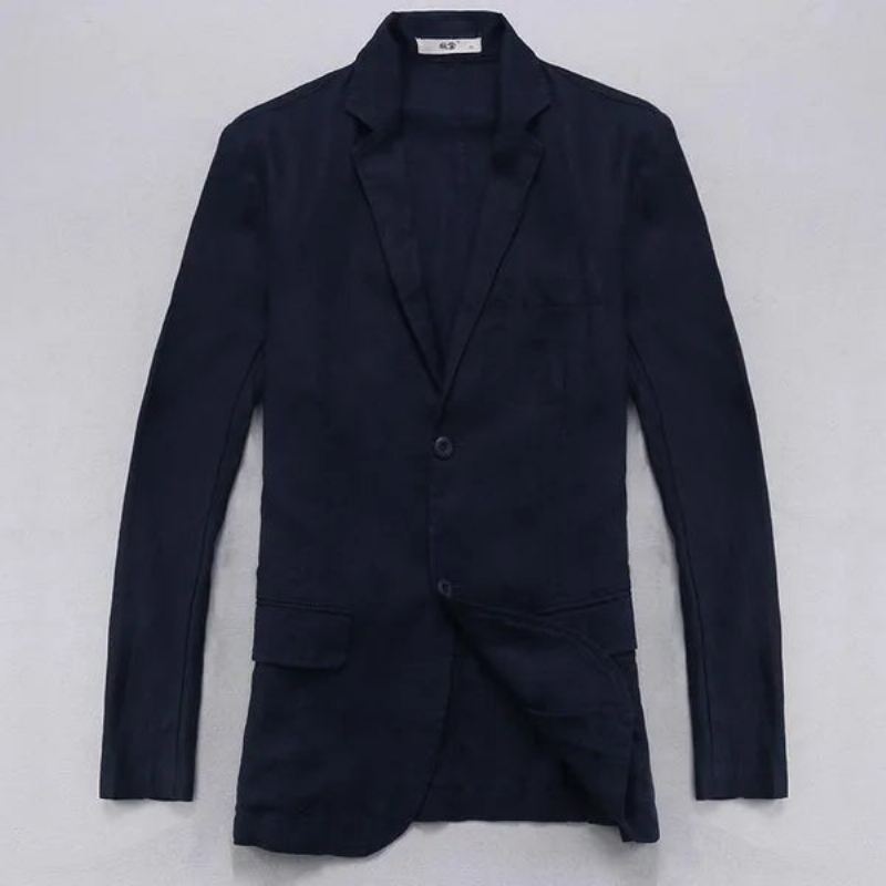 Linjakke Herre Blazer Solid Smart Casual Herrejakker - Marineblå