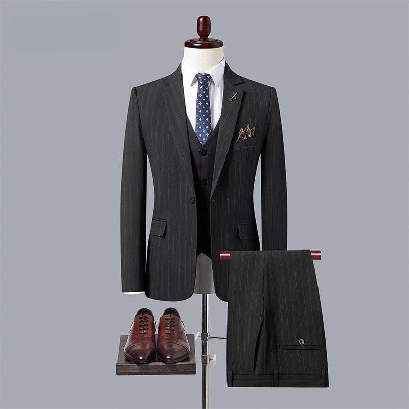 Menn British Slim Formal Klassisk Gentleman Blazer Mann Solid Casual Drakter - Lys Grå