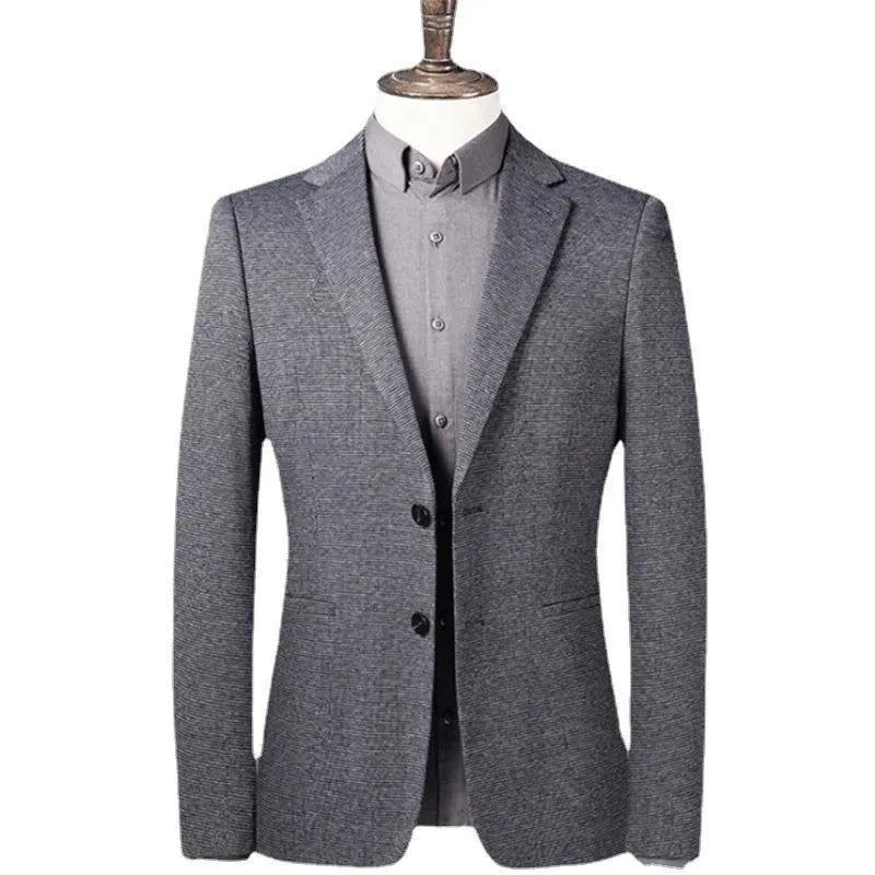 Menn Casual Business Dress Jakke Brudgom Wedding Show Mann Blazer - Grå