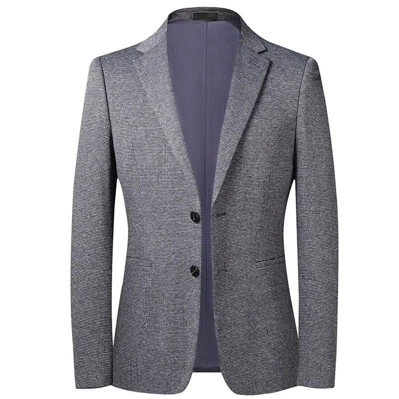 Menn Casual Business Dress Jakke Brudgom Wedding Show Mann Blazer - Grå