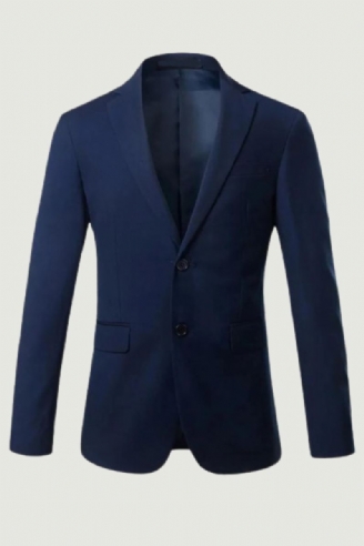 Menns Smart Casual Blazer Formell Business Brudgommen Brudekjole Vis Sosiale Topper Dressjakke