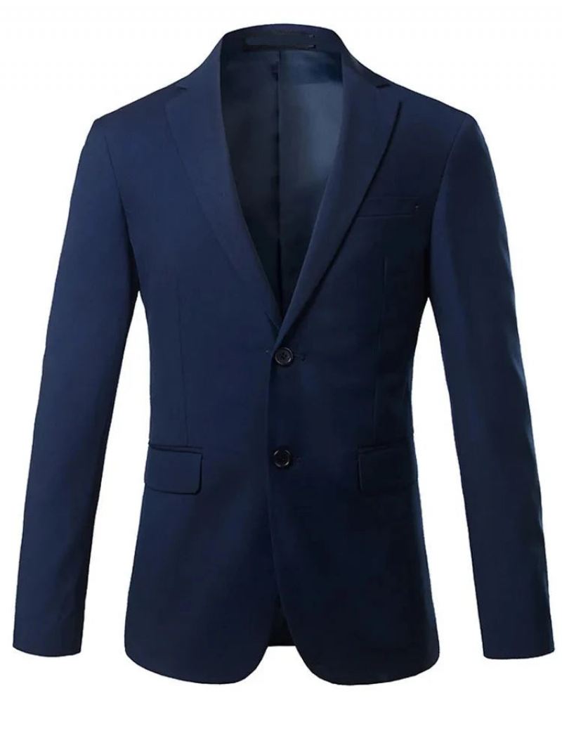 Menns Smart Casual Blazer Formell Business Brudgommen Brudekjole Vis Sosiale Topper Dressjakke - Grå