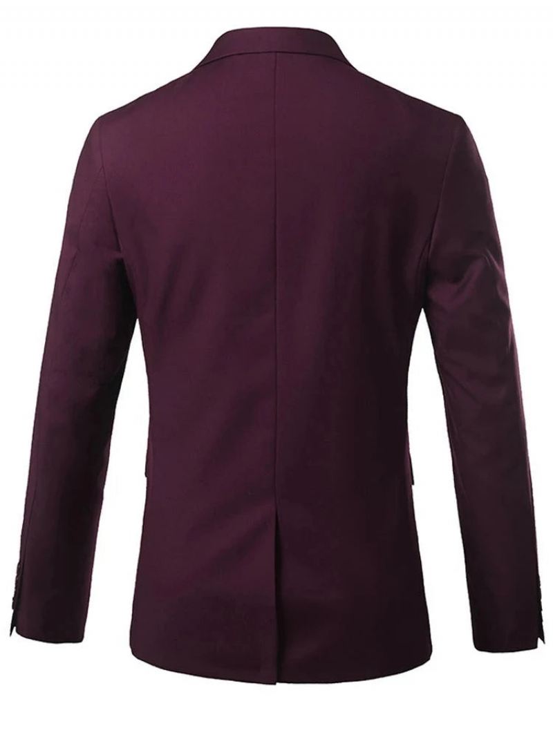 Menns Smart Casual Blazer Formell Business Brudgommen Brudekjole Vis Sosiale Topper Dressjakke - Grå