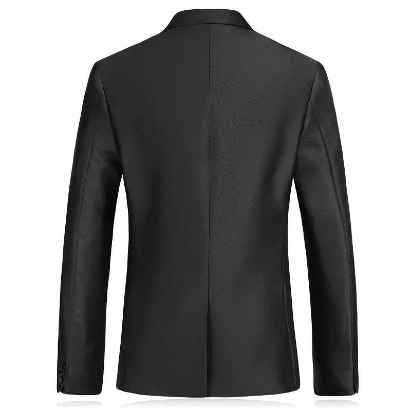 Slim Fit Drakter Herre Hakk Lapel Business Bryllup Brudgommen Fritid Tuxedo Siste Frakkbuksedesign - Svart