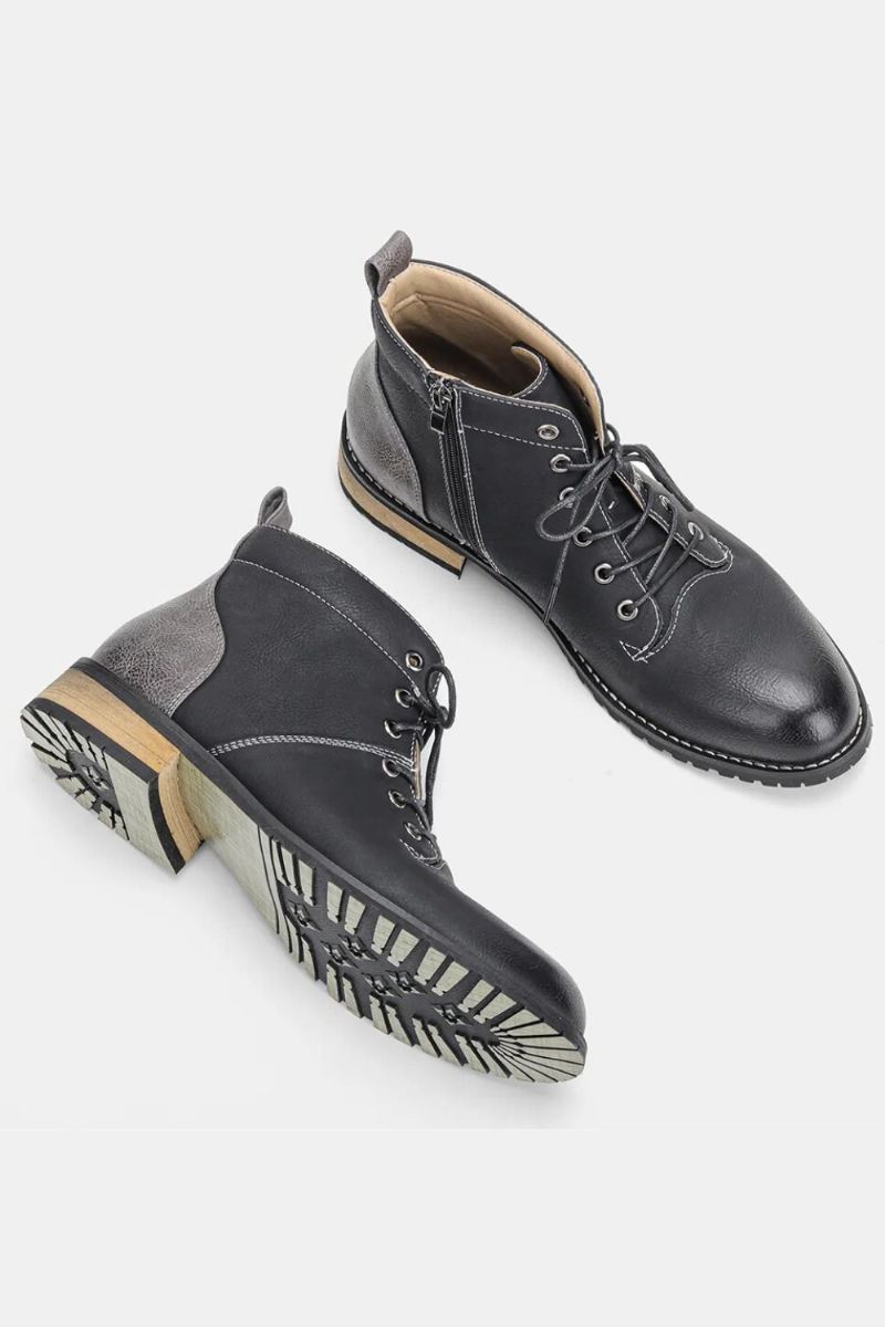 Boots For Menn Komfortable Casual Shoes Spring Leather Ankel