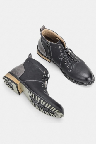 Boots For Menn Komfortable Casual Shoes Spring Leather Ankel