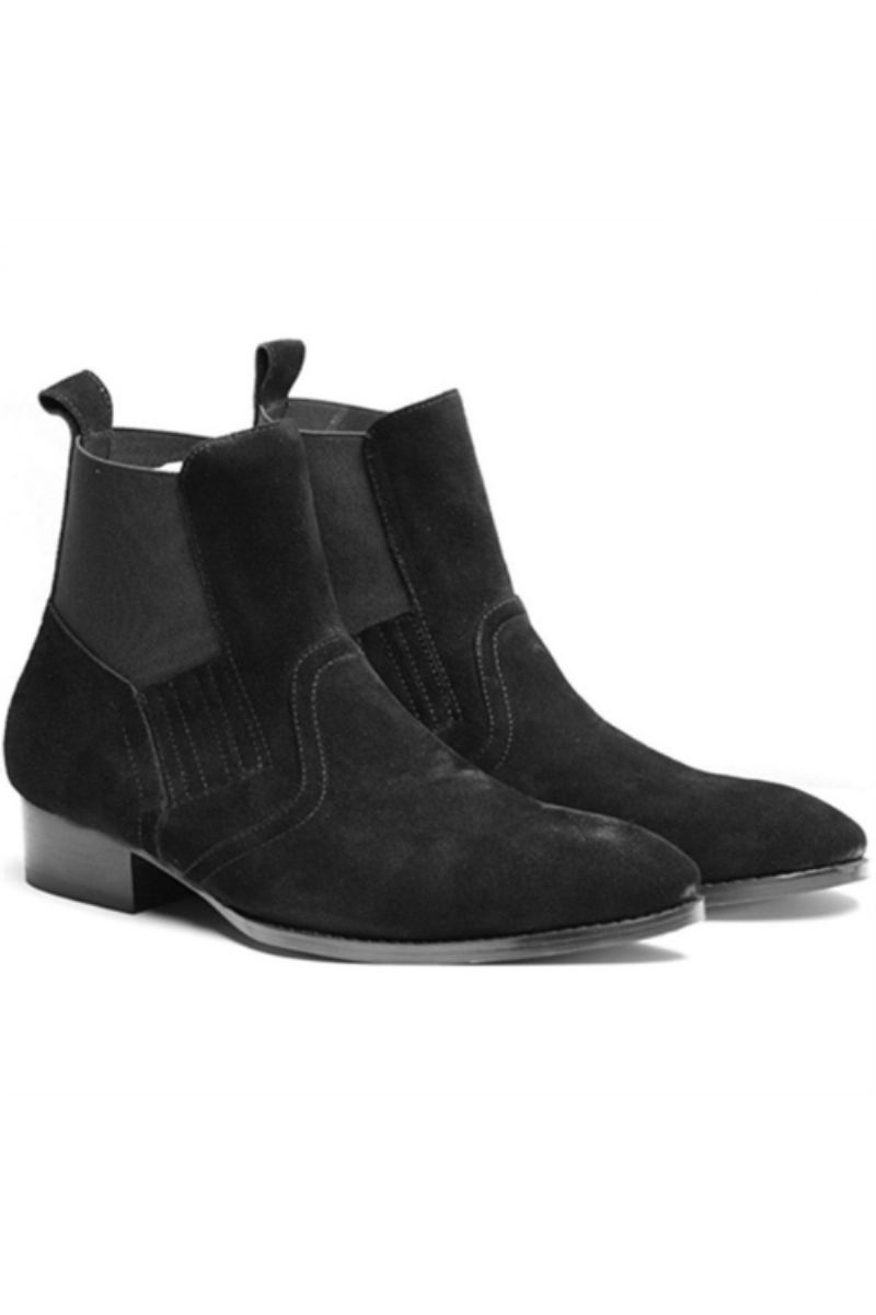 Eksklusiv Euro Vintage Luxury Slip On Wyatt Classic Harness Ankel Chelsea Boots Personlig Pustende Punkstøvler