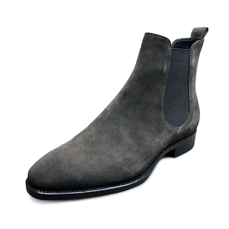 Menn Chelsea Boots Vår Høst Høy Hjelp Klassisk Stil Casual Sko - Svart