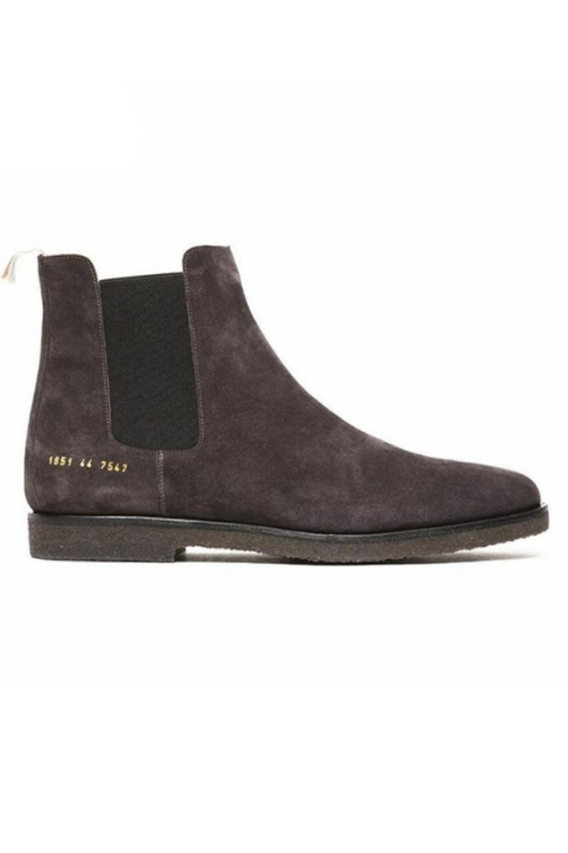 West Ekte Skinn Chelsea Menn Boots Platform Herre