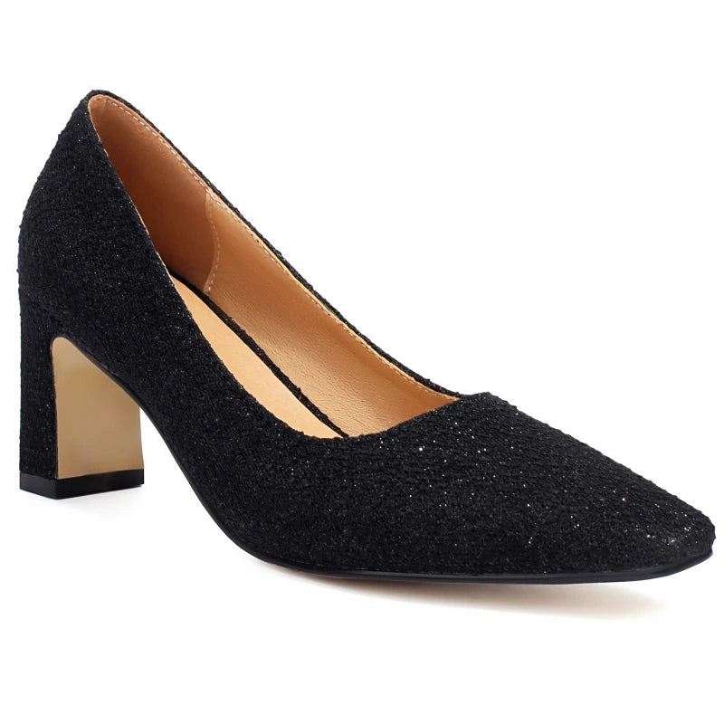 Dame Medium Heels Pumps Elegante Sko - Svart