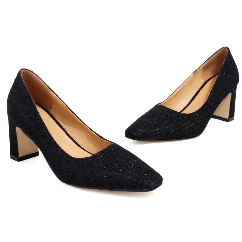 Dame Medium Heels Pumps Elegante Sko - Svart