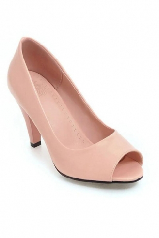 Damesko Med Høye Hæler Classic Spring Peep Toe Pumps Elegant