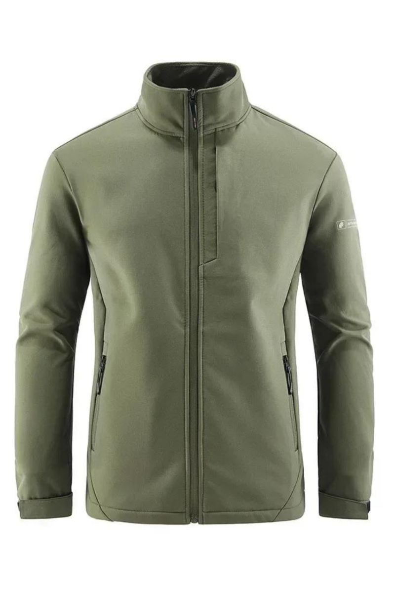 Herre Høst Vinter Tactical Soft Shell Jakker Utendørs Fleece Fôret Full Zip Multi-lomme Vindtett Varm Vandring Ski Safari