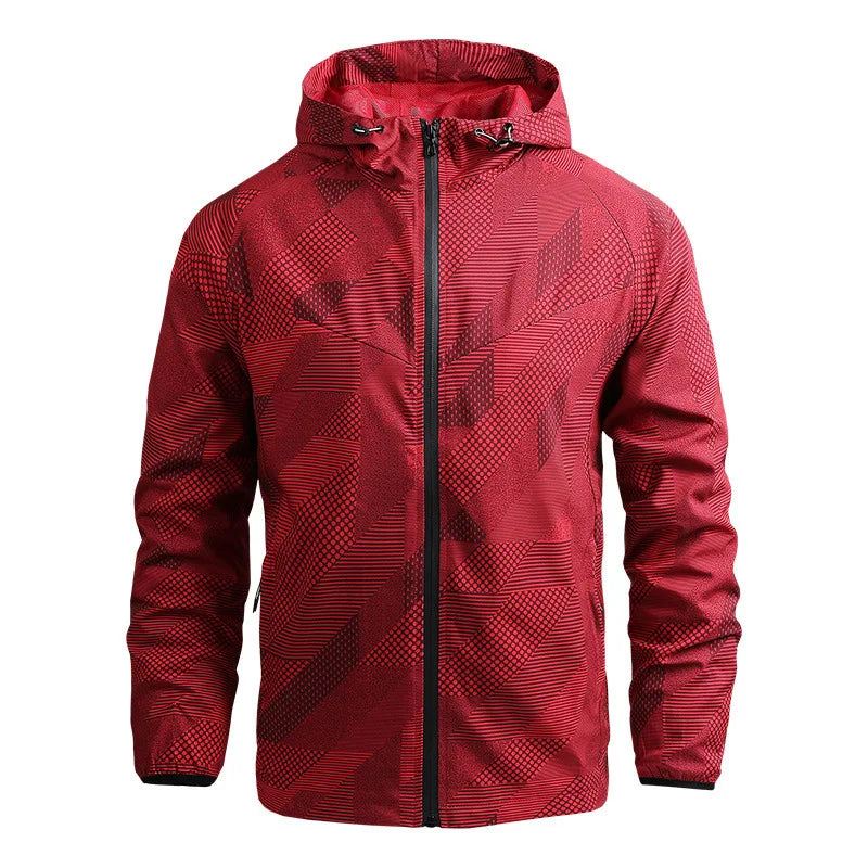 Herre Vår Høstjakke Tynn Casual Quick Dry Windbreaker Outdoor Sports Jakke - Blå