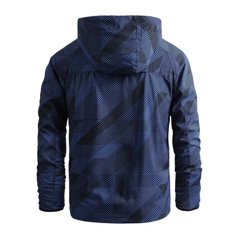 Herre Vår Høstjakke Tynn Casual Quick Dry Windbreaker Outdoor Sports Jakke - Blå