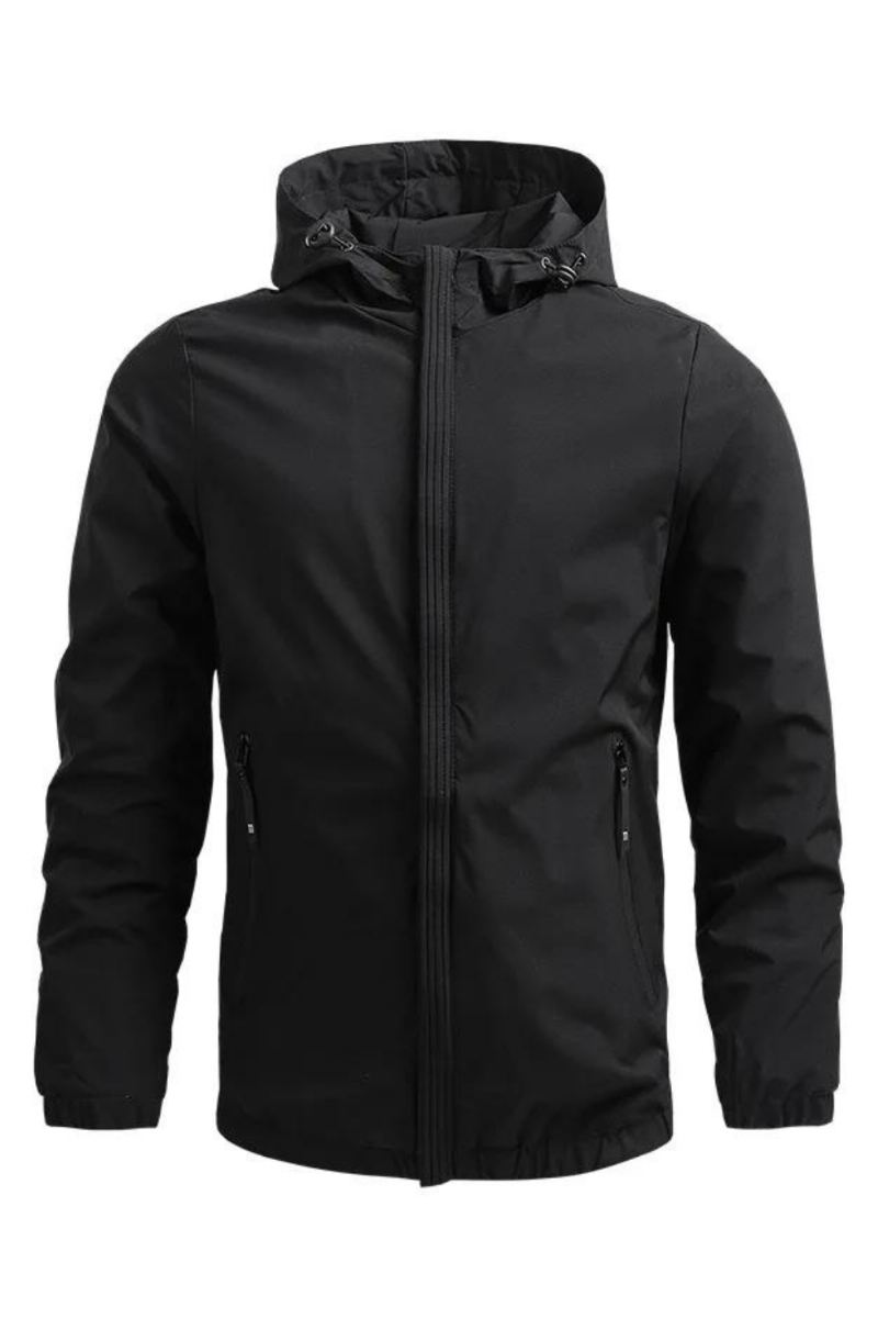 Hettejakke Menn Solid Windbreaker Jakker Causal Varsity Jakke Camping Frakk Herre Utendørs Yttertøy