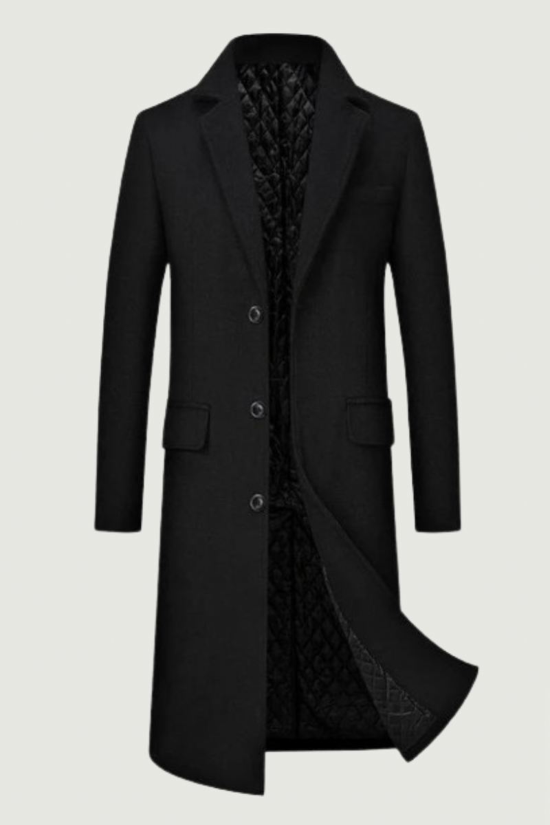 Høst Vinter Ulljakker For Menn Boutique High-end Ullblanding Overfrakk Trench X-lang Tykk Frakk Over Kneet Coat