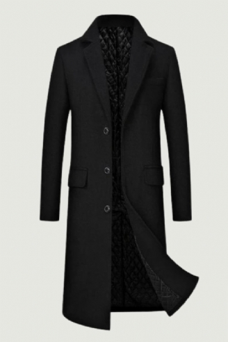 Høst Vinter Ulljakker For Menn Boutique High-end Ullblanding Overfrakk Trench X-lang Tykk Frakk Over Kneet Coat