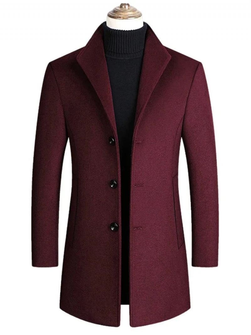 Menn Vinterjakker Ullblandinger Cashmere Trench Coats Mannlig Business Casual - Kamel