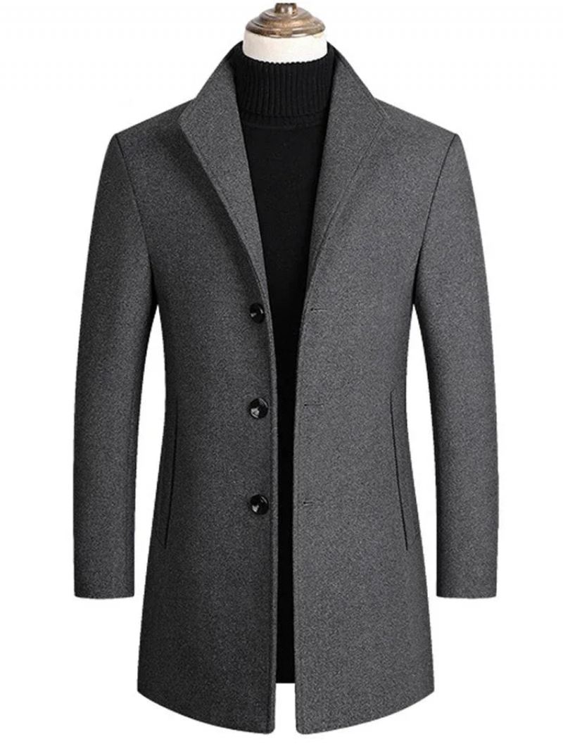 Menn Vinterjakker Ullblandinger Cashmere Trench Coats Mannlig Business Casual - Kamel