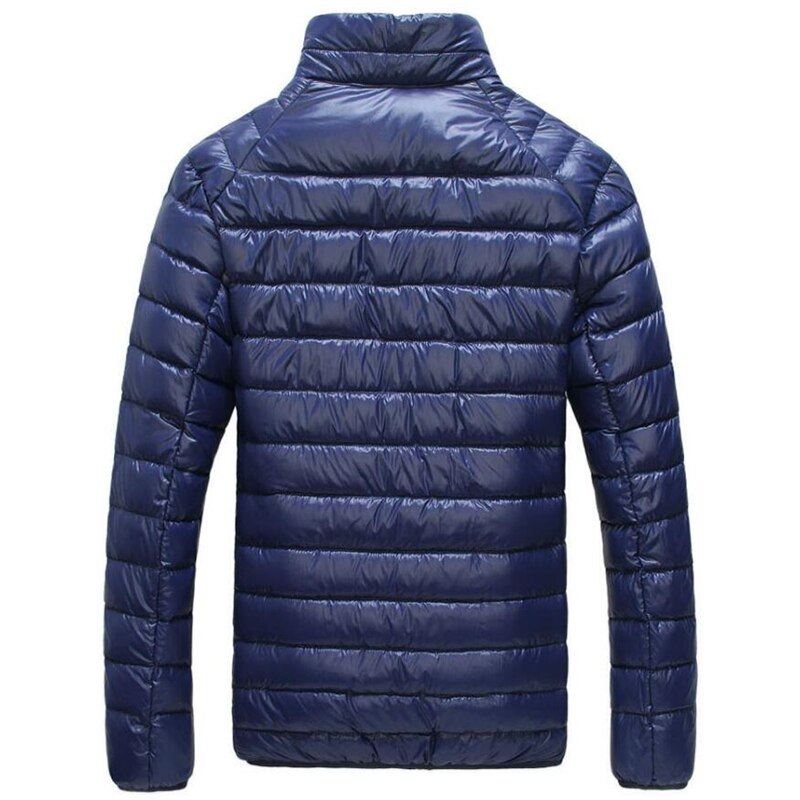 Ultralett 90 % Hvit Andedunjakke Menn Chaqueta Hombre Vindtett Casual Parka Ultralette Tynne Herrejakker Størrelse M-3xl - Svart