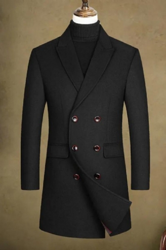 Vindjakkejakke I Britisk Stil Solid Trendy Jakke For Menn Slim Fit Business Elegant Trench