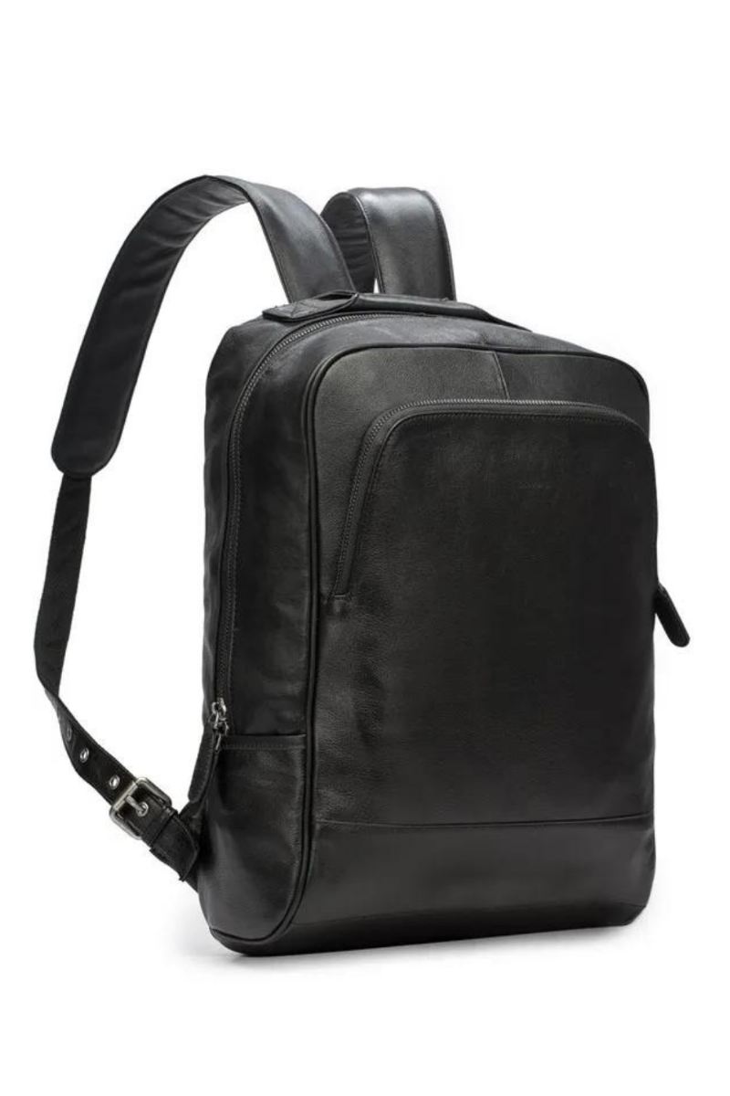 Genuine Leather Backpack Herre Skinn Ekte Skulderveske Ryggsekk