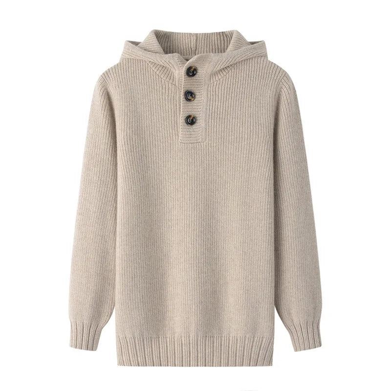 Cashmere Unisex Grovt Garn Dame Gensere Herre Genser - Brun