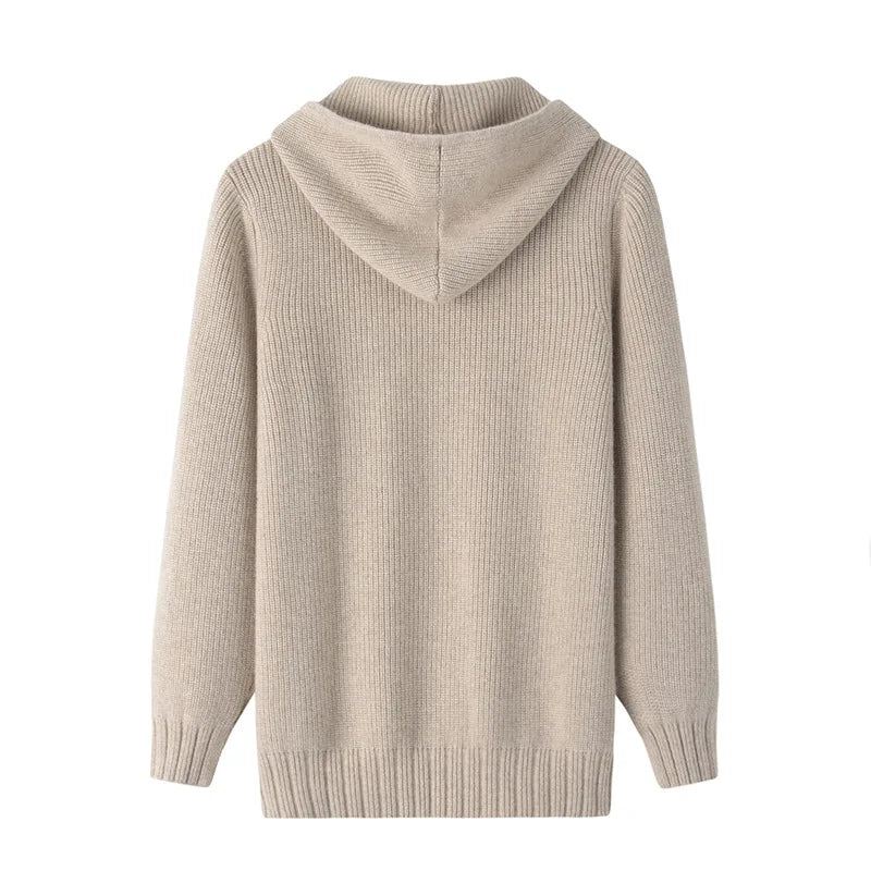 Cashmere Unisex Grovt Garn Dame Gensere Herre Genser - Brun