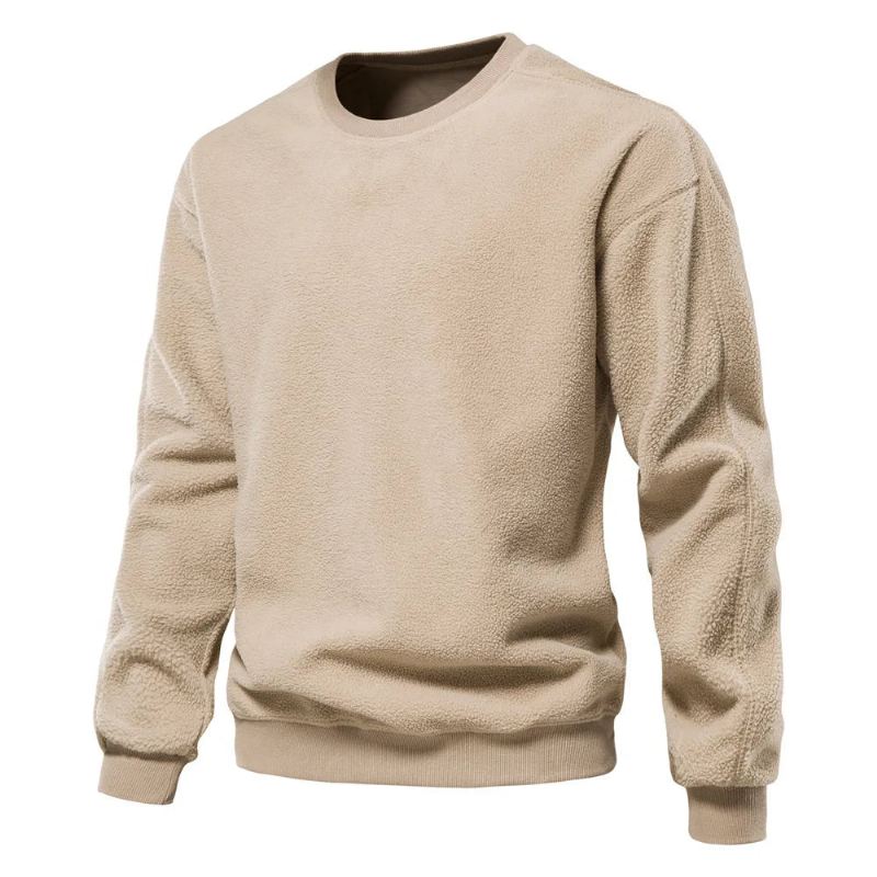 Genser Herre Høst Vinter Stil Uformell Enkel Solid Pullover Topp - Svart