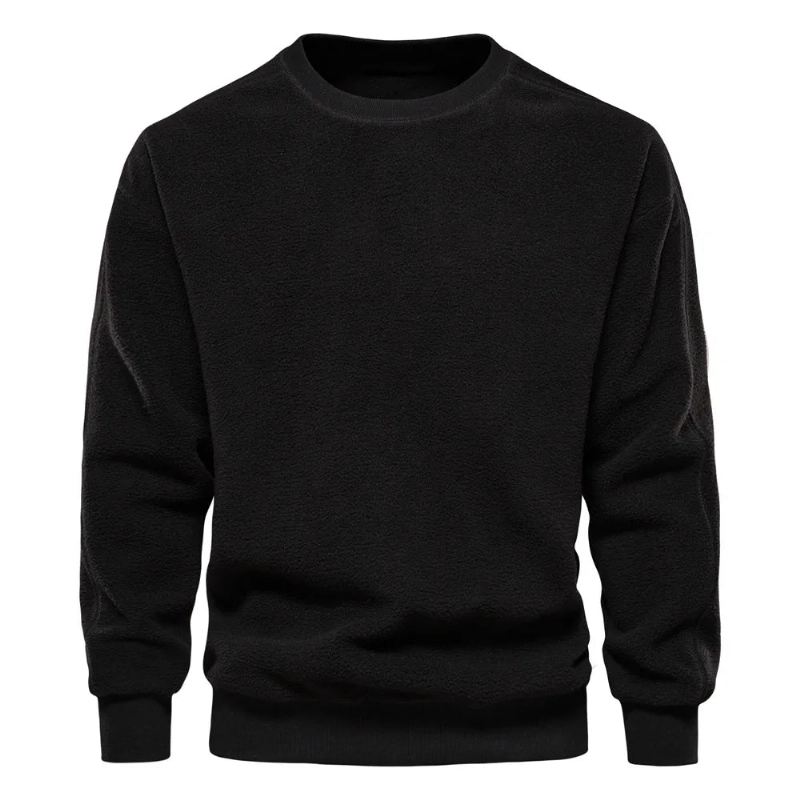 Genser Herre Høst Vinter Stil Uformell Enkel Solid Pullover Topp - Svart